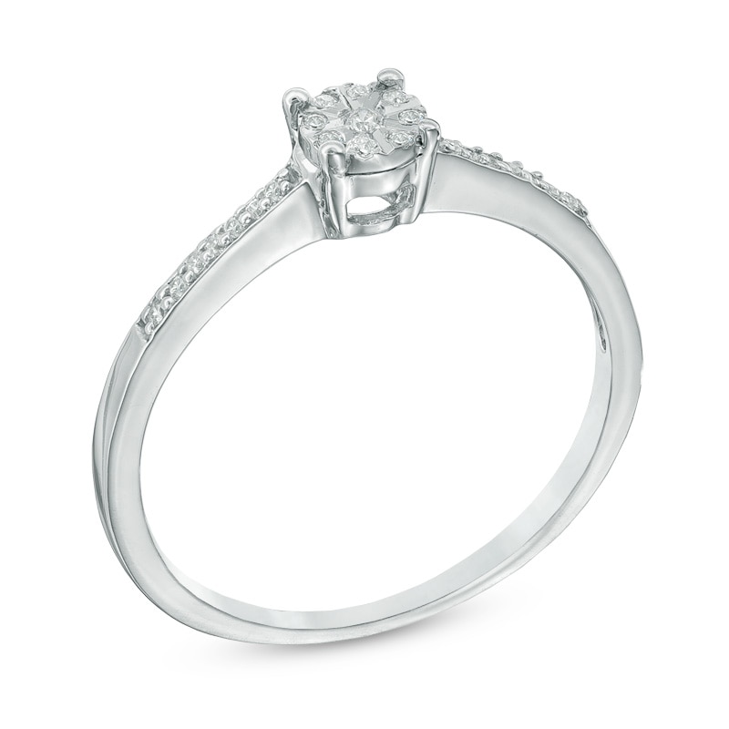 Main Image 2 of Diamond Accent Promise Ring in 10K White Gold