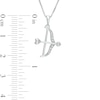 Thumbnail Image 2 of Diamond Accent Bow with Arrow Pendant in Sterling Silver