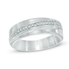 Thumbnail Image 1 of 1/8 CT. T.W. Diamond Wedding Band in Sterling Silver