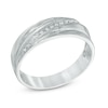 Thumbnail Image 2 of Diamond Accent Wedding Band in Sterling Silver