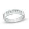 Thumbnail Image 1 of Men's 1/4 CT. T.W. Diamond Wedding Band in Sterling Silver