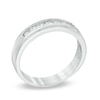 Thumbnail Image 2 of Men's 1/4 CT. T.W. Diamond Wedding Band in Sterling Silver