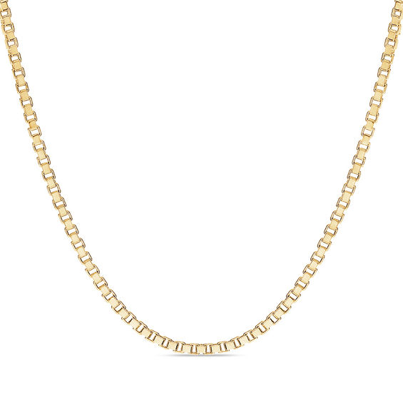 Men's 1.4mm Box Chain Necklace in 14K Gold - 22