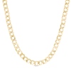 Thumbnail Image 1 of Men's 7.0mm Curb Chain Necklace in Hollow 14K Gold - 20&quot;