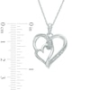 Thumbnail Image 2 of Diamond Accent Intertwined Ribbon Heart Pendant in Sterling Silver