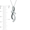 Thumbnail Image 2 of Black and White Diamond Accent Abstract Infinity Pendant in Sterling Silver