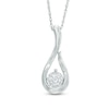 Thumbnail Image 1 of 1/2 CT. Diamond Solitaire Teardrop Pendant in 10K White Gold