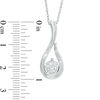 Thumbnail Image 2 of 1/2 CT. Diamond Solitaire Teardrop Pendant in 10K White Gold