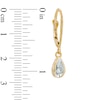 Thumbnail Image 2 of 1/10 CT. T.W. Diamond Teardrop-Shaped Earrings in Sterling Silver and 14K Gold Plate