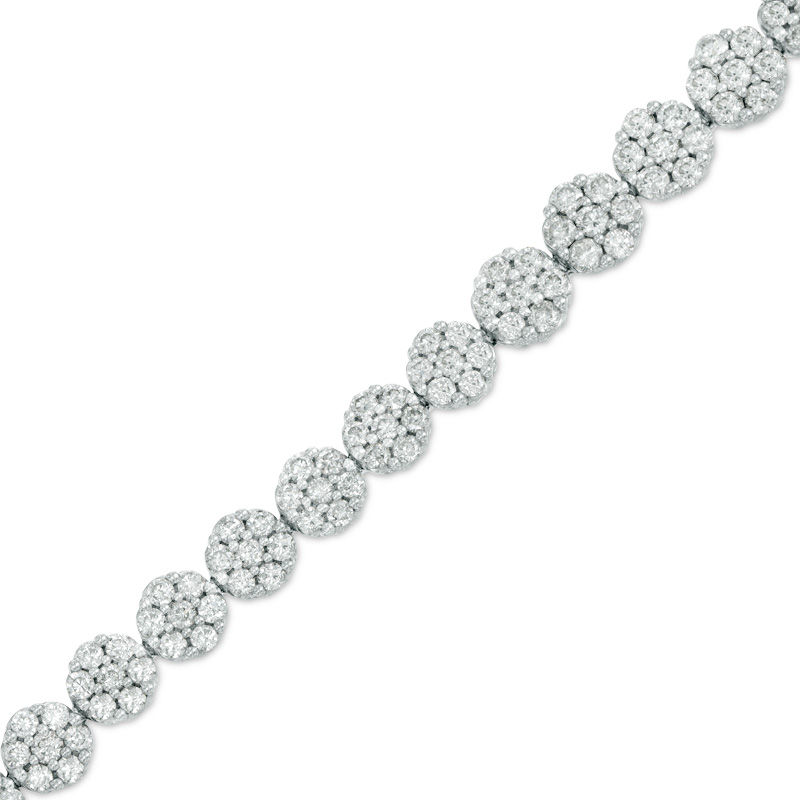 diamond flower cluster bracelet