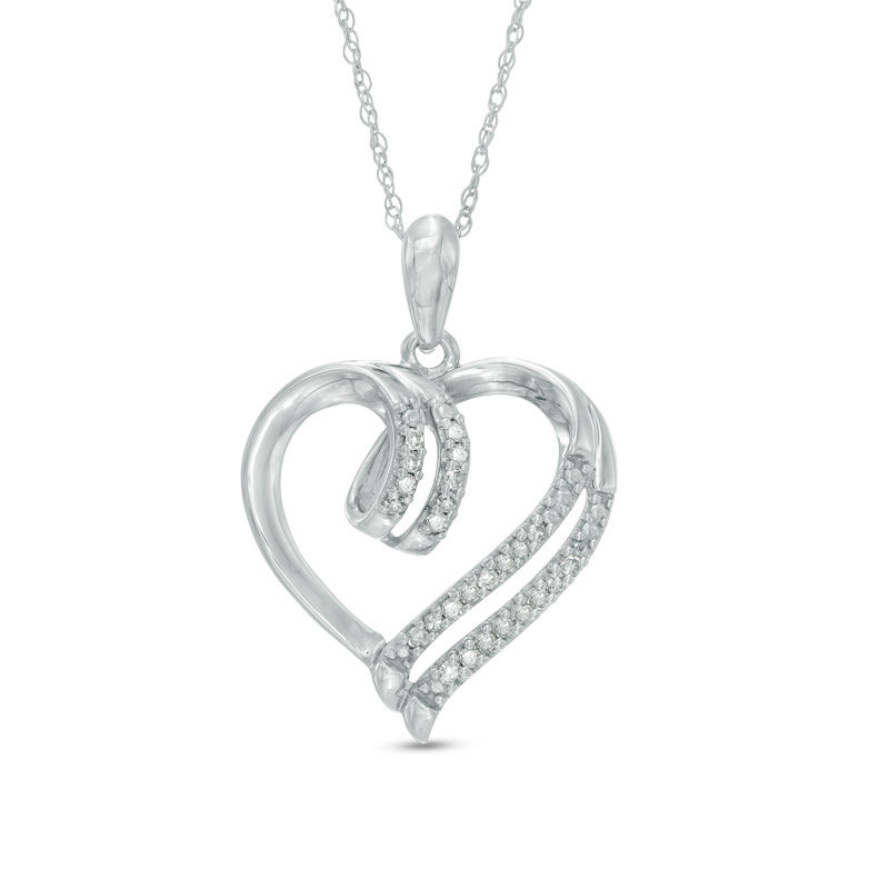 diamond heart pendant zales