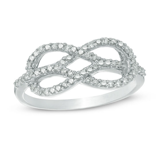 infinity knot ring diamond