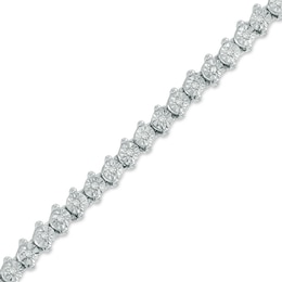 1/4 CT. T.W. Diamond Tennis Bracelet in Sterling Silver - 7.25&quot;