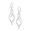 Thumbnail Image 1 of Double Swirl Drop Earrings in Sterling Silver