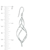 Thumbnail Image 2 of Double Swirl Drop Earrings in Sterling Silver