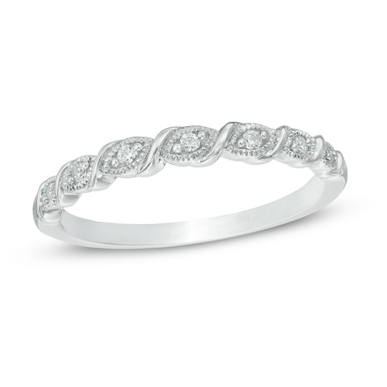 Diamond Accent Vintage-Style Cascading Band in 10K White Gold | Zales ...