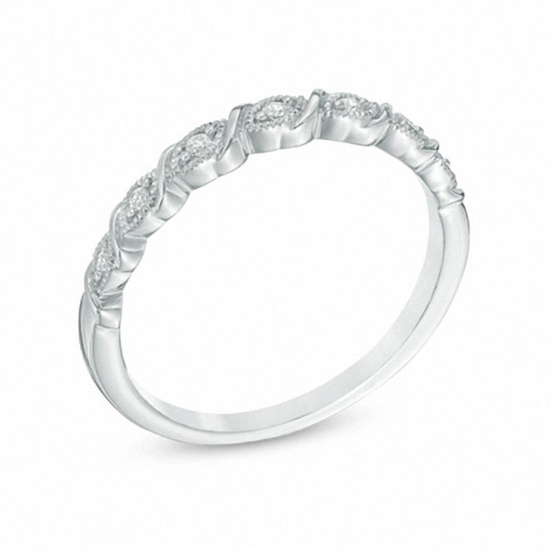 Main Image 2 of Diamond Accent Vintage-Style Cascading Band in 10K White Gold