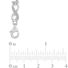 Thumbnail Image 2 of Diamond Accent Alternating &quot;MOM&quot; Infinity Link Bracelet in Sterling Silver - 7.5&quot;