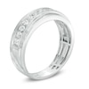 Thumbnail Image 2 of Men's 1/2 CT. T.W. Diamond Milgrain Wedding Band in 10K White Gold