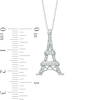 Thumbnail Image 2 of 1/15 CT. T.W. Diamond Eiffel Tower Pendant in 10K White Gold