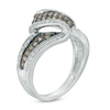 Thumbnail Image 2 of 1/2 CT. T.W. Champagne and White Diamond Bypass Ring in 10K White Gold