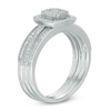 Thumbnail Image 1 of 1/3 CT. T.W. Multi-Diamond Square Frame Three Piece Bridal Set in 10K White Gold