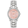 Thumbnail Image 1 of Ladies' Citizen Eco-Drive® Silhouette Crystal Accent Watch with Pink Dial (Model: FE1140-86X)