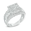 Thumbnail Image 2 of 1-3/4 CT. T.W. Quad Princess-Cut Diamond Frame Engagement Ring in 14K White Gold