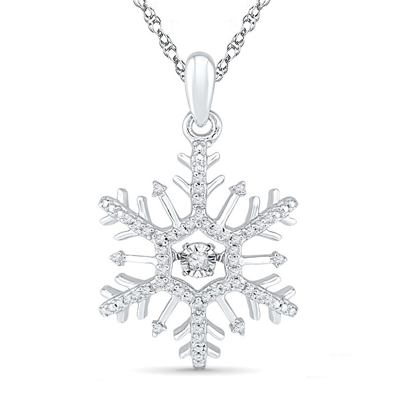 zales diamond snowflake pendant