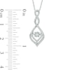 Thumbnail Image 2 of 1/4 CT. T.W. Diamond Cascading Infinity Drop Pendant in Sterling Silver