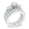 Thumbnail Image 1 of 2-3/4 CT. T.W. Diamond Past Present Future® Bridal Set in 14K White Gold