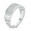 Thumbnail Image 2 of Men's 1/3 CT. T.W. Diamond Multi-Row Band in Sterling Silver