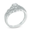 Thumbnail Image 2 of 3/8 CT. T.W. Diamond Frame Loose Braid Bridal Set In 10K White Gold