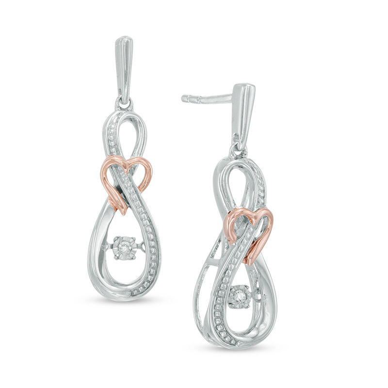 infinity heart earrings