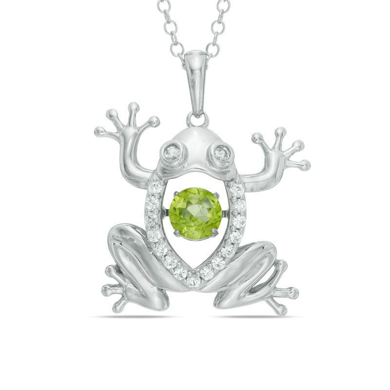 peridot frog necklace