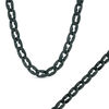 Thumbnail Image 1 of Men's Matte Curb Chain Necklace and Bracelet Set in Stainless Steel with Black IP - 24&quot;