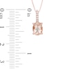 Thumbnail Image 2 of Oval Morganite and Diamond Accent Drop Pendant in 10K Rose Gold