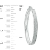 Thumbnail Image 1 of Shimmer Enamel Hoop Earrings in 10K White Gold