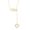 Thumbnail Image 0 of Heart and Infinity Lariat Necklace in 10K Gold