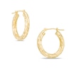 Thumbnail Image 1 of Diamond-Cut Hoop Earrings in 14K Gold