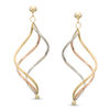 Thumbnail Image 0 of Spiral Drop Earrings in 14K Tri-Tone Gold