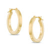 Thumbnail Image 1 of 17.0mm Squared Tube Hoop Earrings in 14K Gold