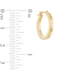 Thumbnail Image 2 of 17.0mm Squared Tube Hoop Earrings in 14K Gold