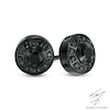 Thumbnail Image 1 of Men's 1/2 CT. T.W. Black Diamond Frame Stud Earrings in Stainless Steel with Black IP