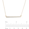 Thumbnail Image 2 of 1/10 CT. T.W. Diamond Bar Necklace in Sterling Silver and 18K Gold Plate