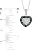 Thumbnail Image 2 of 1/15 CT. T.W. Enhanced Black and White Diamond Heart-Shaped Pendant and Stud Earrings Set in Sterling Silver