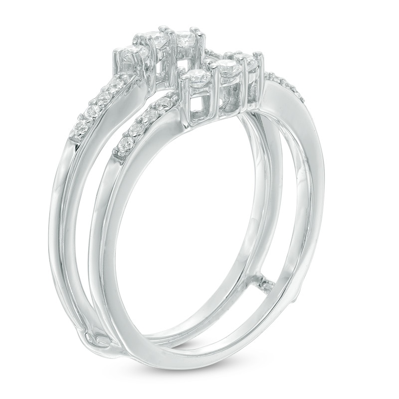 1/3 CT. T.W. Diamond Frame Solitaire Enhancer in 10K White Gold