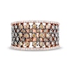 Thumbnail Image 2 of EFFY™ Collection 1 CT. T.W. Champagne and White Diamond Pebbles Band in 14K Rose Gold