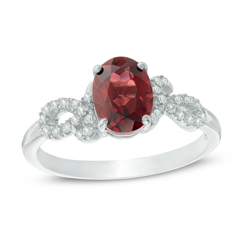 Lab created clearance garnet rings