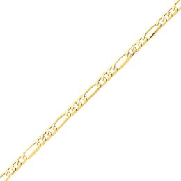 Polished Figaro Link Anklet in 14K Gold - 10&quot;